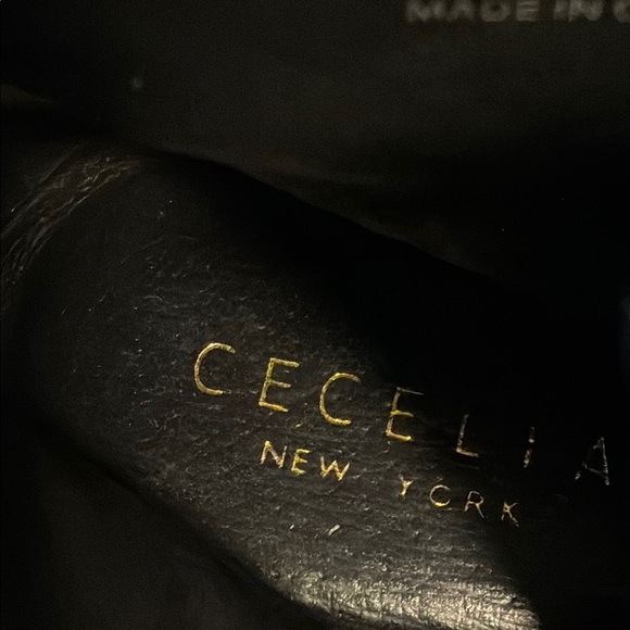 CECELIA NEW YORK Black and Gold Combat Boots with Rugged Design - Picture 7 of 9